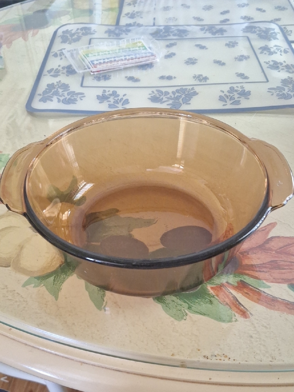Amber Glass Baking Dish with Handles - Home Kitchen